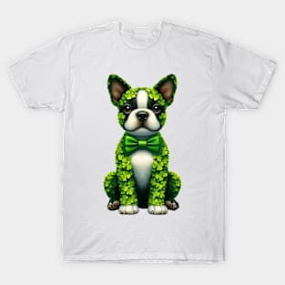 Clover Boston Terrier Dog St Patricks Day T-Shirt